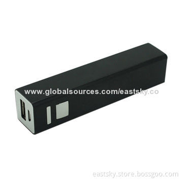 2,200mAh Aluminum External Battery with 5V/1A Output, 2,200mAh CapacityNew
